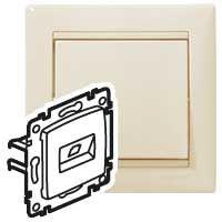 Механизм розетки информ. 2-м СП Valena RJ45 CAT.6 UTP на винтах сл. кость. Leg 774143