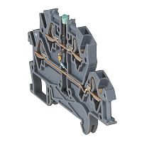 Блок клеммный Viking3 4кв.мм шаг 5мм 2 яруса светодиод Leg 037256