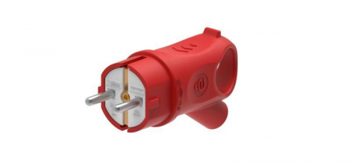 Вилка угловая MultiSet 16А 2К+З 250В IP44 каучук красн. SE MST1402RD