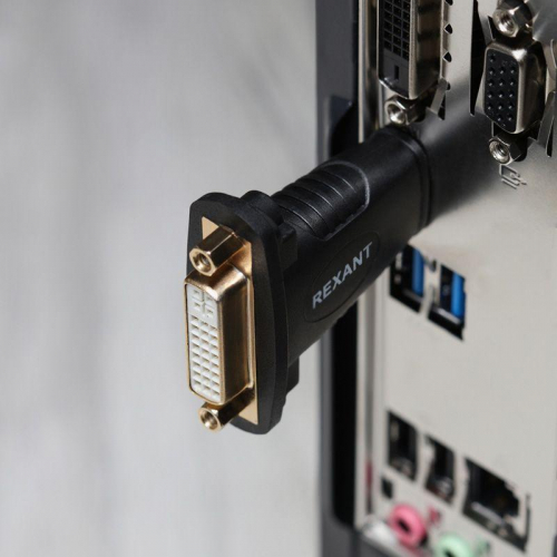 Переходник штекер HDMI - гнездо DVI-I Rexant 17-6807 фото 3