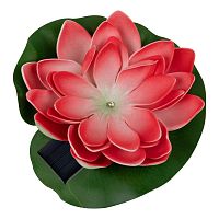 Светильник садовый USL-S-826/PT060 RED WATERLILY IP44 на солнечной батарее "Красная кувшинка"плавающ. 1 светодиод тепл. бел. свет. Uniel UL-00011599