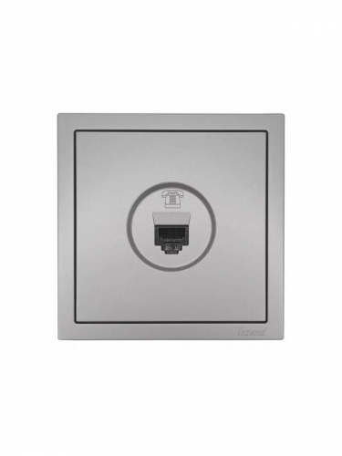Розетка телефонная СП ZIMA IP20 евро стандарт механизм сер. матов. LEZARD 704-7488-137 фото 3