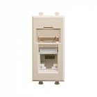 Розетка компьютерная 1мод. Avanti "Ванильная дымка" RJ45 кат.5E модульная DKC 4405461
