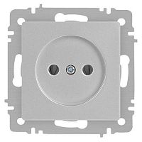 Розетка 1-м СП Accent 6-201-03 16А IP20 250В 2P алюм. Intro Б0063661