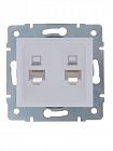 Розетка компьютерная 2-м СП Karina RJ45 механизм бел. LEZARD 707-0288-141
