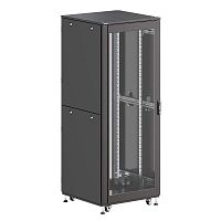 Шкаф напольный разобранный 19дюйм IT-CQE-N 42U 600х600мм крыша с вырубкой дверь стекло и сплошная металл двойные боковые панели сер. RAL7035 DKC R5ITN42606FG1M1SG