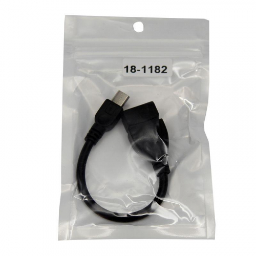 Кабель USB OTG micro USB на USB шнур 0.15м черн. Rexant 18-1182 фото 2