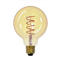 Лампа светодиодная LED-G95-4W/GOLDEN/E27/CW GLV21GO 4Вт шар 2250К тепл. бел. E27 спирал. нить Uniel UL-00001818
