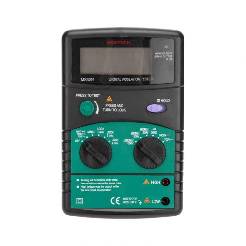 Измеритель сопротивления изоляции MS5201 Mastech 13-1346 фото 3