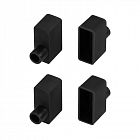 Заглушка WPH-FLEX-0616-SIDE BLACK с отверстием пластик (комплект) Arlight 045880