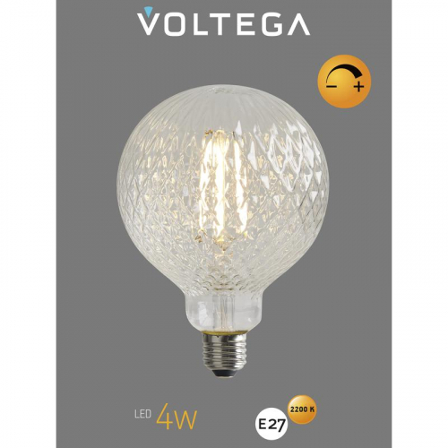 Лампа светодиодная филаментная Loft 271 YX-G125175LFFEC01 4Вт 2200К E27 DIM Voltega 8574 фото 6