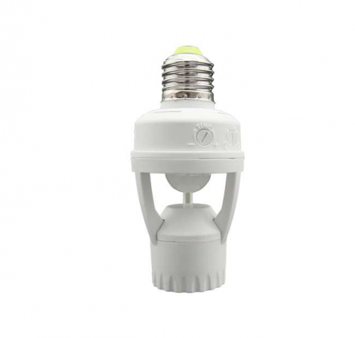 Патрон с датчиком движения PMS-IR 045 60Вт E27 360град. 6м IP20 WH JazzWay 5013018