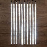 Гирлянда светодиодная "Тающие сосульки" 10шт х100см шаг 100см 960LED бел. 60Вт 24В IP67 соединяемая Neon-Night 256-429