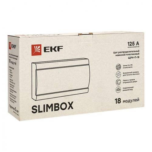 Щит ЩРН-П-18 "SlimBox" IP41 бел. дверца PROxima EKF sb-n-18w фото 8