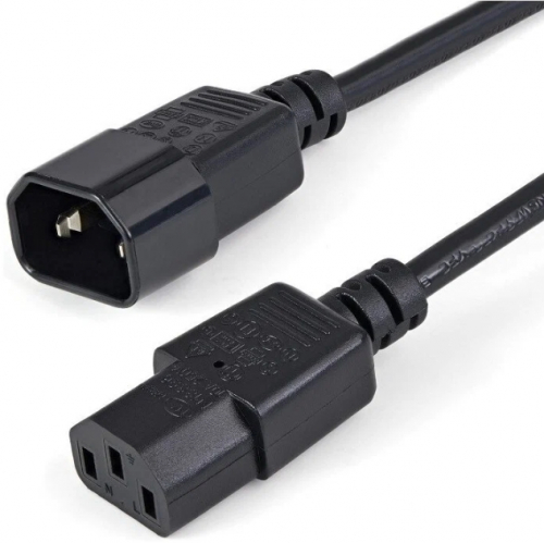 Кабель питания С13-C14, 3х0.75, 220В, 10A, 2200 Вт, чёрный, 0.6м Filum FL-PC10-C13-C14-0.6M