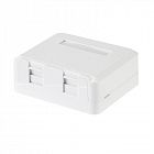 Корпус настенной розетки под 2 модуля Keystone Jack бел. Rexant 03-0251