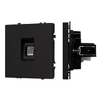 Механизм телефонной розетки SCT-NOBE-MTL1-SFPL-BK (RJ-11 4C) черн. оникс Arlight 054301