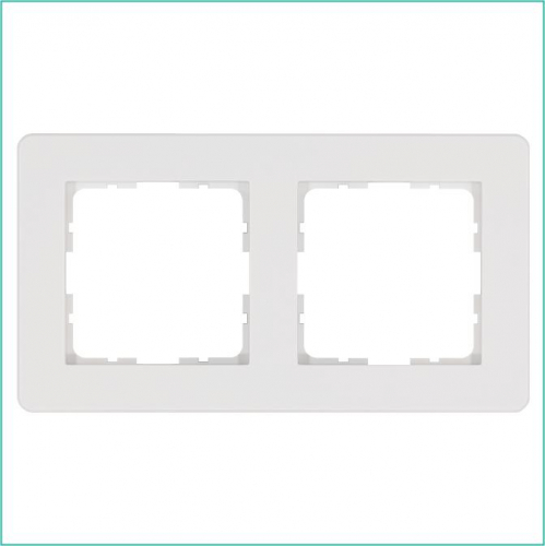 Рамка 2-м G-Flex бел. глянцевый Jasmart G1102W