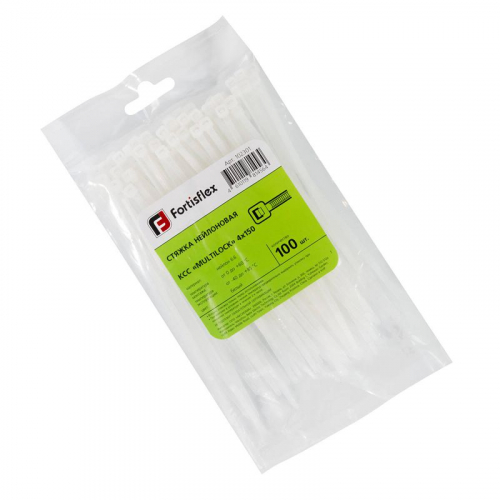 Хомут нейлоновый КСС MULTILOCK 4х150 бел. (уп.100шт) Fortisflex 102301