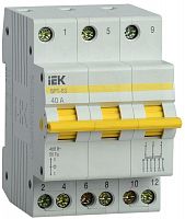 Выключатель-разъединитель трехпозиционный 3п ВРТ-63 40А IEK MPR10-3-040