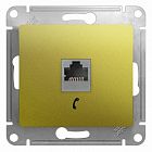 Механизм розетки телеф. 1-м Glossa RJ11 фисташк. SchE GSL001081T