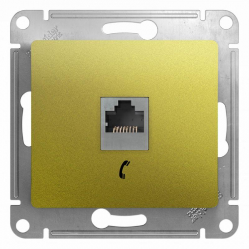 Механизм розетки телеф. 1-м Glossa RJ11 фисташк. SchE GSL001081T