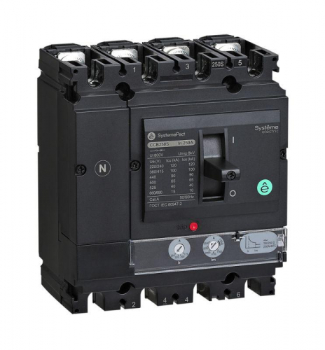 Выключатель автоматический SYSTEMEPACT CCB100 50кА 4P4D TMD16 рычаг SE SPC100N016L4DF