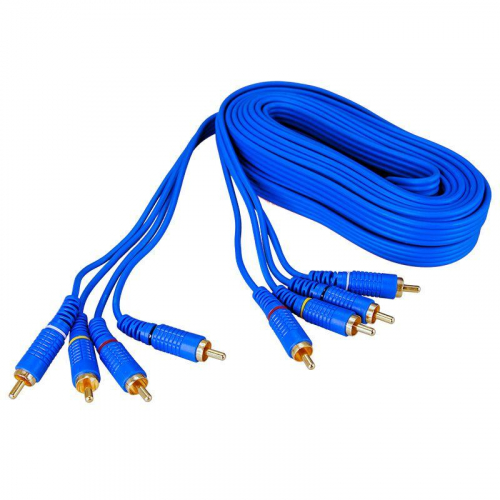 Шнур 4х4 RCA 3м син. gold Rexant 17-0304-1 фото 2