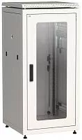 Шкаф сетевой 19дюйм LINEA N 24U 600х600мм стеклянная передняя дверь задняя металлическая сер. ITK LN35-24U66-GM