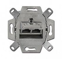 Механизм розетки комп. + телеф. 2мод. RJ45 UAE 8/8 6е экранир. для 10-Gigabit/PoE+ Ethernet до 500МГц ABB 2CKA000230A0412