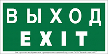 Знак безопасности NPU-3015.E24"Выход-EXIT" Белый свет a25513