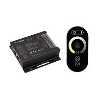 Контроллер ARL-4022-OVAL-MIX 12-24В 2х10А ПДУ RF IP20 метал. черн. Arlight 027155