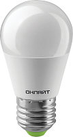 Лампа светодиодная 90 462 OLL-G45-15-230-4K-E27-FR 15Вт шар 4000К нейтр. бел. E27 1500лм 176-264В ОНЛАЙТ 90462