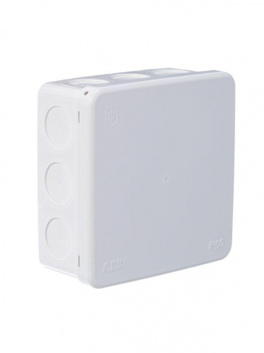 Коробка разветвительная квадратная 104х104мм IP65 бел. ABB 2TKA140002G1 фото 2