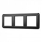 Рамка пластиковая FRM-VERSA-PL-3-BK Arlight 043784