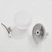 Комплект UFP-R80-N62-G4 OPAL-WHITE для изготовления декоративного светильника: рассеиватель опал D80мм основание с переходником на трубу D16мм патрон G4. зел. Uniel UL-00007484