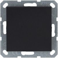 Переключатель проходной 1-кл. 10А IP20 с подсветкой механизм черн. матов. soft touch Jasmart G3012NPB