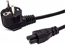 Кабель питания CEE 7/7-С5, 3х0.75, 220В, 10A, 2200 Вт, чёрный, 1 м. Filum FL-PC10-EU-C5-1M
