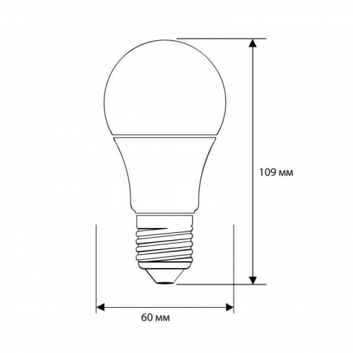 Лампа светодиодная LED11-A60/865/E27 11Вт грушевидная матовая 6500К холод. бел. E27 220В Camelion 12651 фото 2