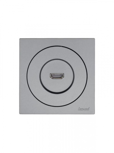 Розетка HDMI 1-м СП OSEN механизм сер. матов. LEZARD 743-7488-203 фото 3