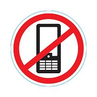 Наклейка запрещающий знак &quot;Использование мобильных телефонов запрещенно&quot; 150х150мм Rexant 56-0042