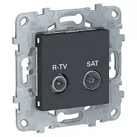 Механизм розетки R-TV/SAT UNICA NEW проходная антрацит SchE NU545654