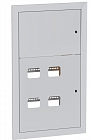 Щит этажный 4кв. без слабот. отсека (1000х650х150) Basic EKF mb28-v-4r