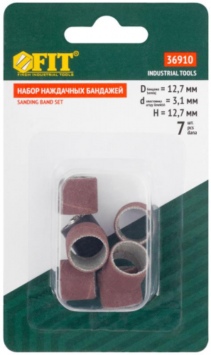 Бандаж наждачный и штифт набор 7шт FIT 36910 фото 3