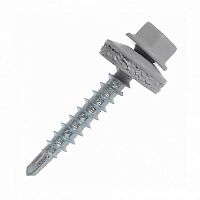Саморез кровельный 4.8х35 RAL 7004 сер. (уп.250шт) Zitar 160220