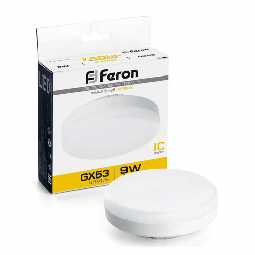 Лампа светодиодная LB-452 9Вт 2700К GX53 230В FERON 25832