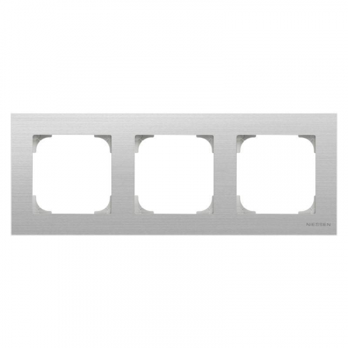 Рамка 3-м Sky нерж. сталь ABB 2CLA857300A1401