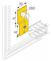Кронштейн для перф. кабель-канала на кнопку d22 (уп.100шт) ABB EV1131