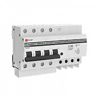 Выключатель автоматический дифференциального тока C 50А 300мА тип AC 6кА АД-4  (электрон.) защита 270В PROxima EKF DA4-6-50-300-pro