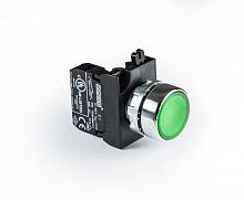 Кнопка нажимная круглая зел. CM100DY (1НО) EMAS CM100DY